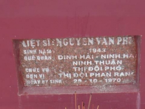 Nhắn tìm thân nhân liệt sỹ  Nguyễn Văn Phi