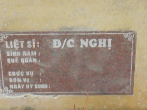 Nhắn tìm thân nhân liệt sĩ Nghị