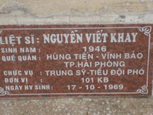 Tìm thân nhân liệt sĩ  Nguyễn Viết Khay