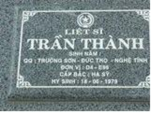 Tìm thân nhân liệt sĩ Trần Thành