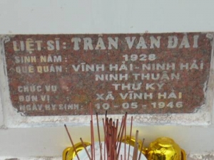 Nhắn tìm thân nhân liệt sỹ Trần Văn Đài