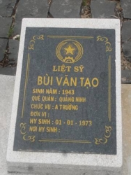 Nhắn tìm thân nhân liệt sỹ  Bùi Văn Tạo