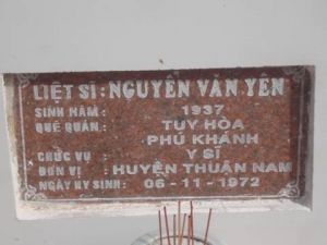 Nhắn tìm thân nhân liệt sỹ  Nguyễn Văn Yên