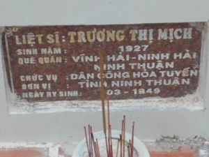 Nhắn tìm thân nhân liệt sỹ Trương Thị Mịch