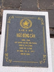 Nhắn tìm thân nhân liệt sỹ  Ngô Đông Cân