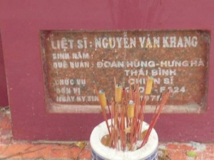 Nhắn tìm thân nhân liệt sỹ  Nguyễn Văn Khang