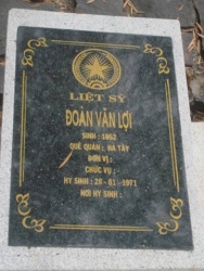 Nhắn tìm thân nhân liệt sỹ  Đoàn Văn Lợi