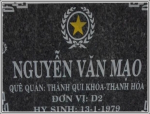 Nhắn tìm thân nhân liệt sỹ Nguyễn Văn Mạo