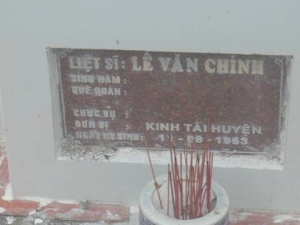 Nhắn tìm thân nhân liệt sĩ Lê Văn Chính