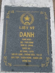  Nhắn tìm thân nhân liệt sỹ  Danh