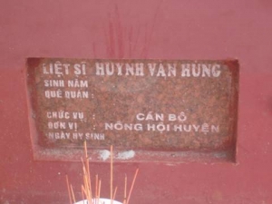 Nhắn tìm thân nhân liệt sĩ Huỳnh Văn Hùng