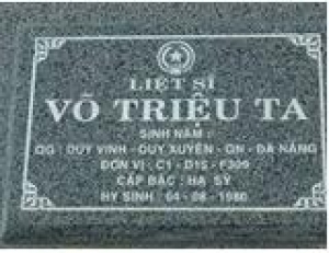 Tìm thân nhân liệt sĩ Võ Triệu Ta