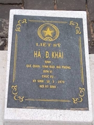 Nhắn tìm thân nhân liệt sỹ  Hà Đ.Khái