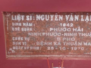 Nhắn tìm thân nhân liệt sỹ  Nguyễn Văn Lập