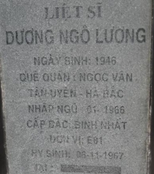 Tìm thân nhân liệt sĩ Dương Ngô Lương