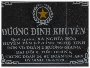 Nhắn tìm thân nhân liệt sỹ Dương Đình Khuyên