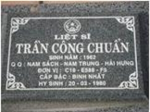 Tìm thân nhân liệt sĩ Trần Công Chuẩn