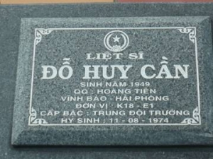 Tìm thân nhân liệt sĩ Đỗ Duy Cần