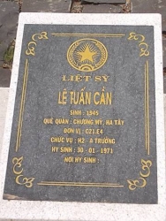 Nhắn tìm thân nhân liệt sỹ  Lê Tuấn Cần