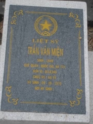 Nhắn tìm thân nhân liệt Trần Văn Miện