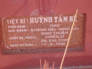 Nhắn tìm thân nhân liệt sỹ  Huỳnh Tấn Bê