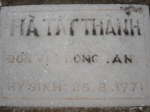 Nhắn tìm thân nhân liệt sĩ Hà Tất Thành