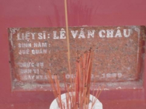 Nhắn tìm thân nhân liệt sĩ Lê Văn Châu