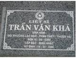 Tìm thân nhân liệt sĩ Trần Văn Khá
