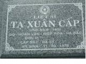 Tìm thân nhân liệt sĩ Tạ Xuân Cấp