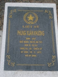 Nhắn tìm thân nhân liệt sỹ  Phùng Xuân Khương