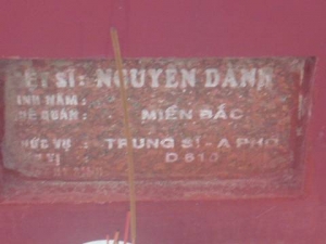 Nhắn tìm thân nhân liệt sỹ Nguyễn Dành