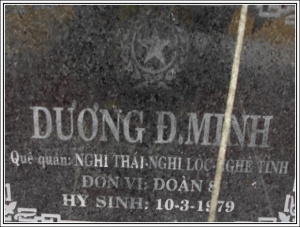 Nhắn tìm thân nhân liệt sỹ Dương Đ. Minh