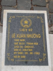 Nhắn tìm thân nhân liệt sỹ  Lê Xuân Nhường