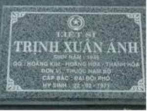 Tìm thân nhân liệt sĩ Trịnh Xuân Ánh