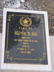 Nhắn tìm thân nhân liệt sỹ Nguyễn TH.Bình