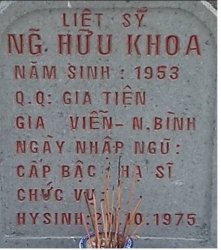 Tìm thân nhân liệt sĩ Nguyễn Hữu Khoa