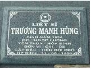 Tìm thân nhân liệt sĩ Trương Mạnh Hùng