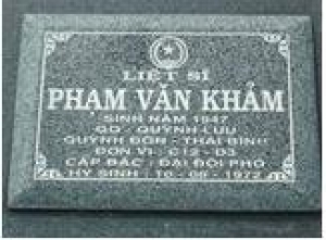 Tìm thân nhân liệt sĩ Phạm Văn Khảm