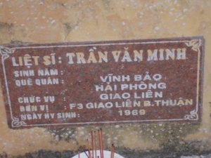 Tìm thân nhân liệt sĩ Trần Văn Minh