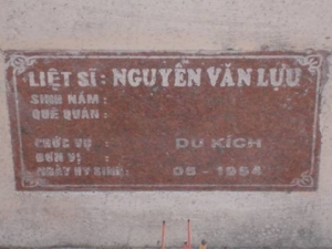 Nhắn tìm thân nhân liệt sĩ Nguyễn Văn Lựu