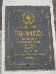 Nhắn tìm thân nhân liệt sĩ  Trần Văn Được