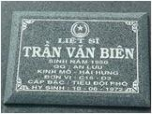 Tìm thân nhân liệt sĩ Trần Văn Biên