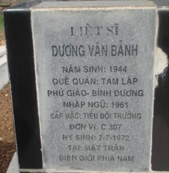 Tìm thân nhân liệt sĩ Dương Văn Bảnh