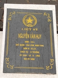 Nhắn tìm thân nhân liệt sĩ Nguyễn Văn Huy