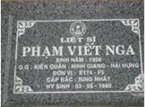 Tìm thân nhân liệt sĩ Phạm Viết Nga