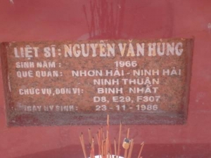 Nhắn tìm thân nhân liệt sỹ  Nguyễn Văn Hùng