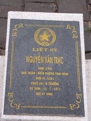  Nhắn tìm thân nhân liệt sỹ  Nguyễn Văn Trạc