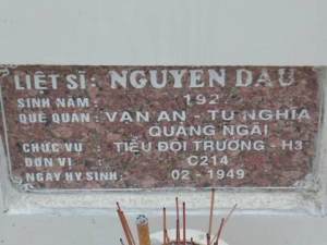 Nhắn tìm thân nhân liệt sỹ  Nguyễn Dậu
