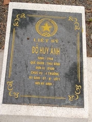 Nhắn tìm thân nhân liệt sỹ Đỗ Huy Ánh