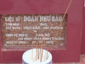Tìm thân nhân liệt sĩ  Đoàn Như Bảo